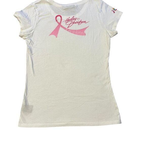 Harley Davidson Women's Breast Cancer Awareness Tee Size M - Picture 5 of 9